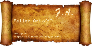 Feller Anikó névjegykártya
